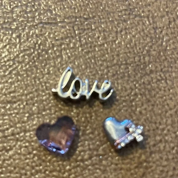 Sterling silver pendant necklace with charm holder. - Picture 7 of 8